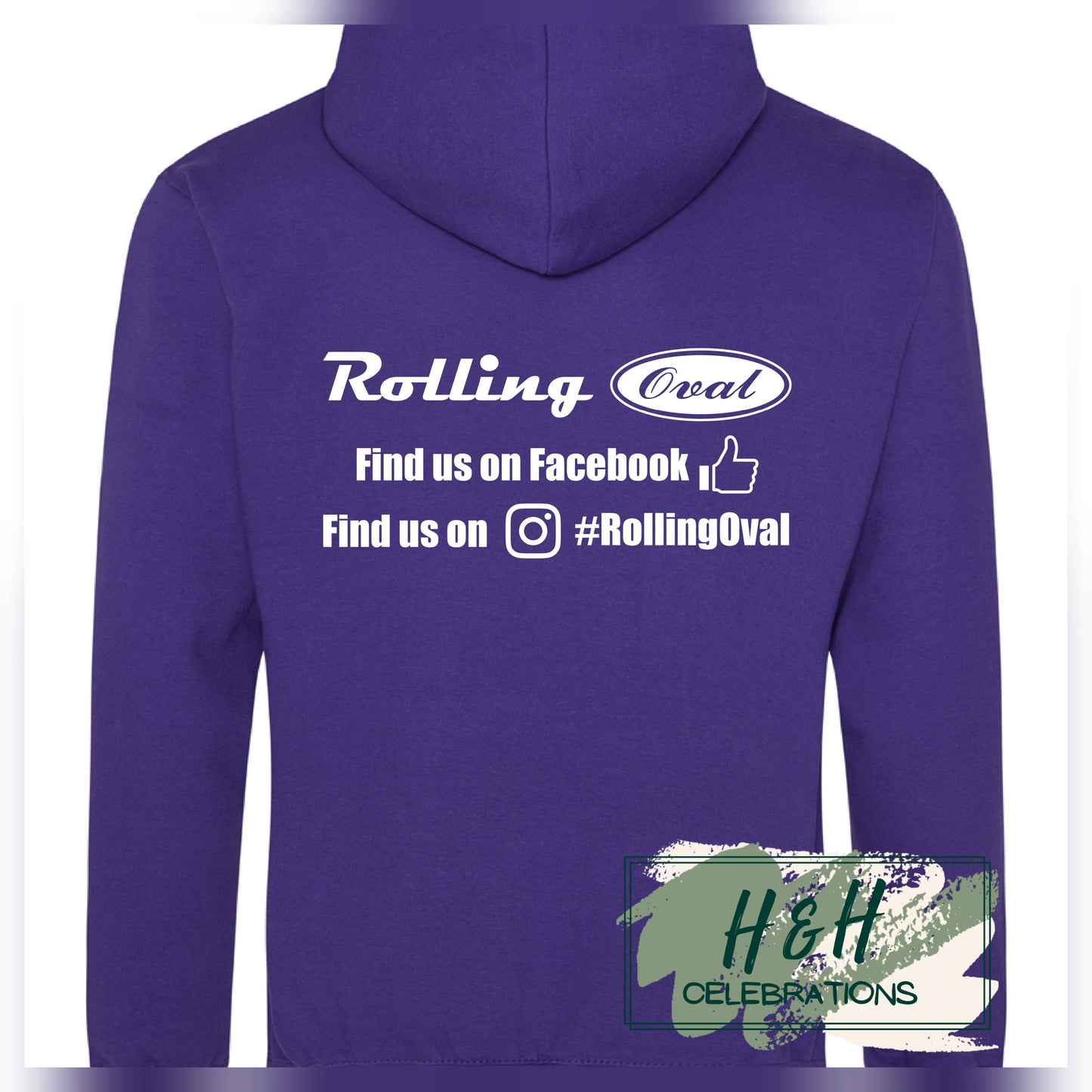 Rolling Oval Hoodie For Adults - Ultra Violet