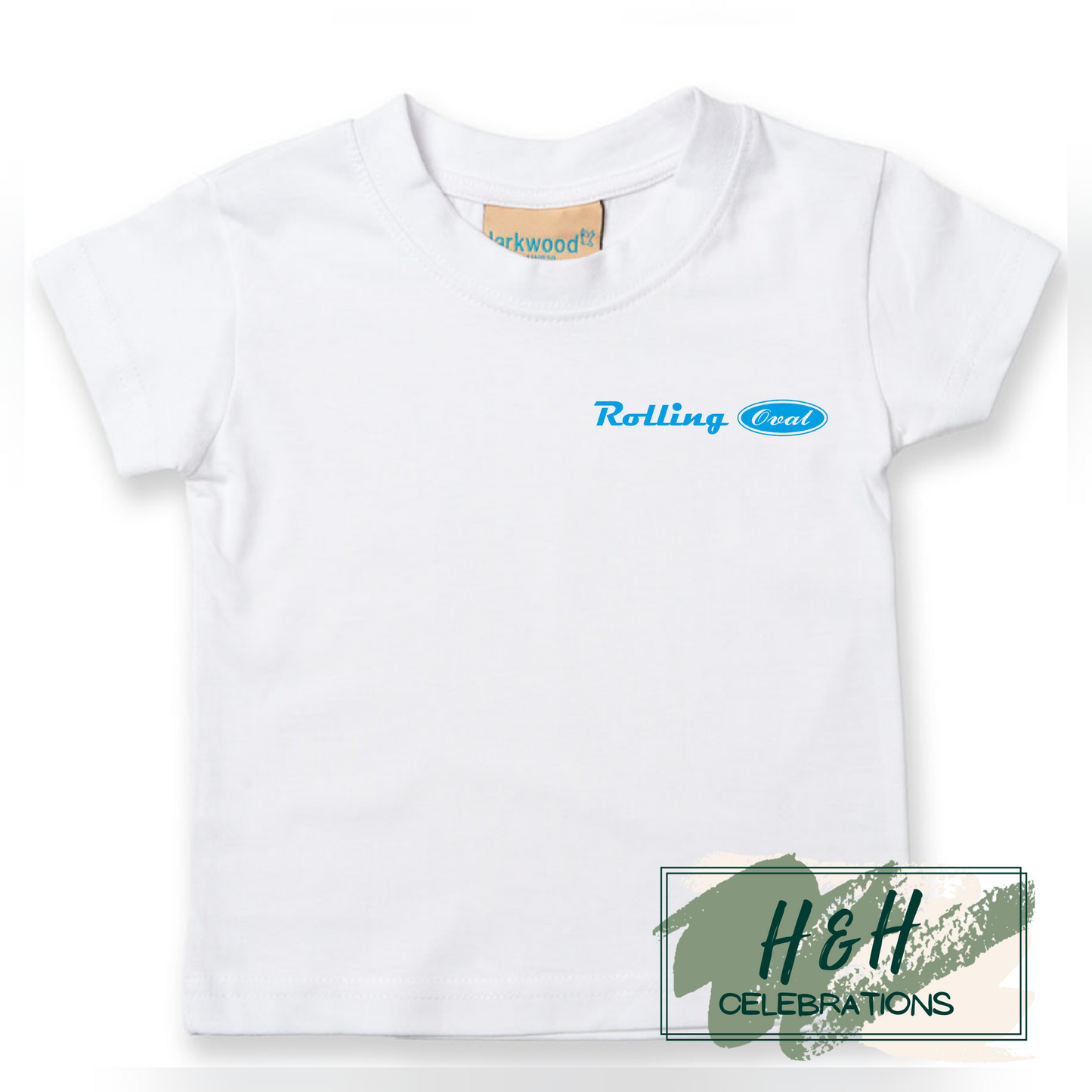 Rolling Oval T-Shirt For Babies - White