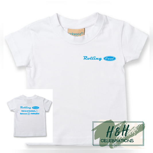 Rolling Oval T-Shirt For Babies - White