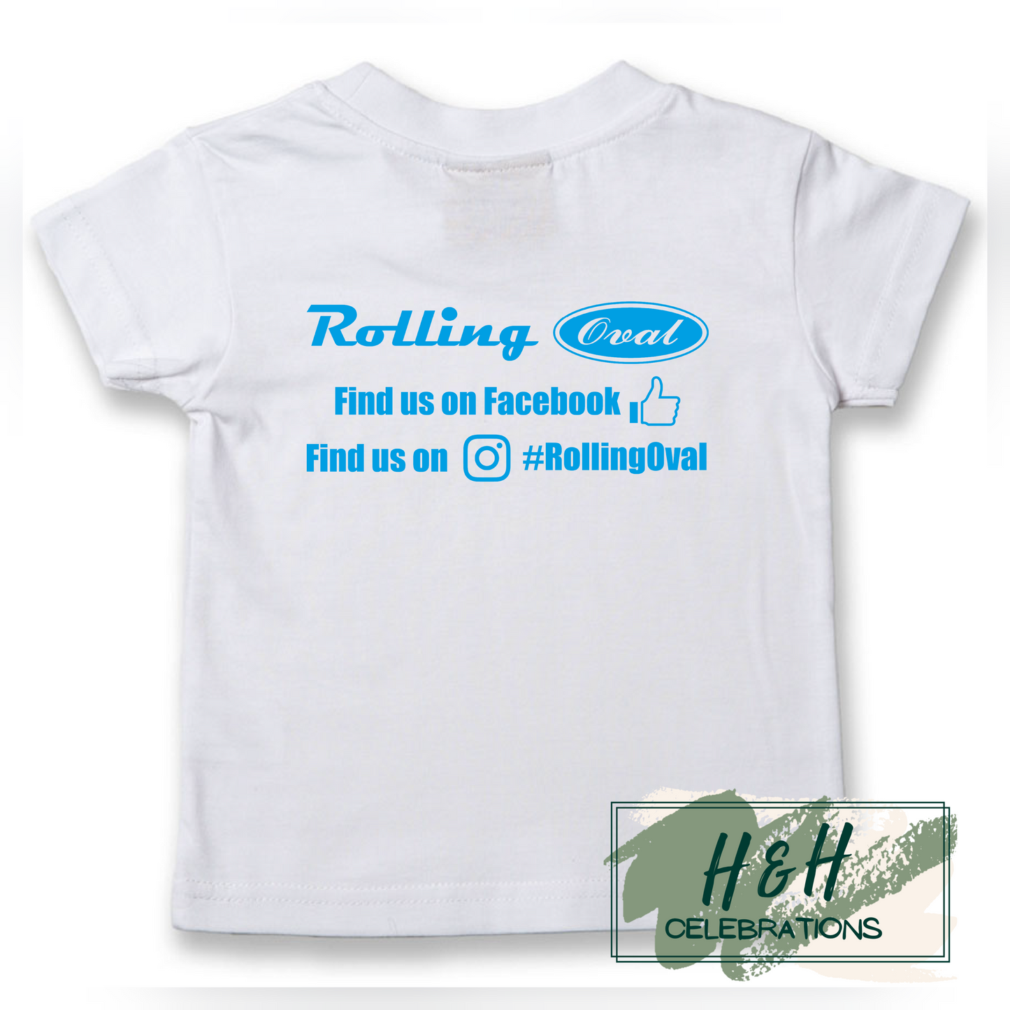Rolling Oval T-Shirt For Babies - White