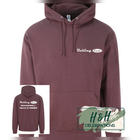 Rolling Oval Hoodie For Adults - Wild Mulberry