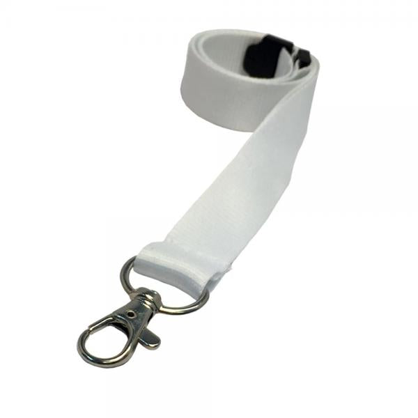 Rolling Oval Lanyard - White